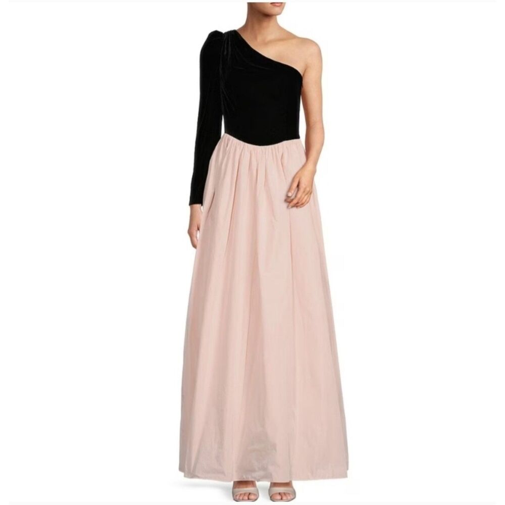 Antonio Melani x Born on Fifth Blair One Shoulder Velvet & Taffeta Dress NWT